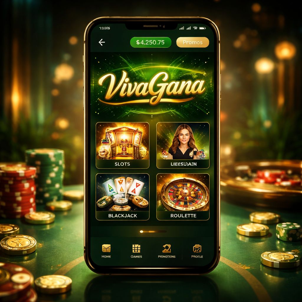Interfaz de la app móvil VivaGana en smartphone para jugadores en México